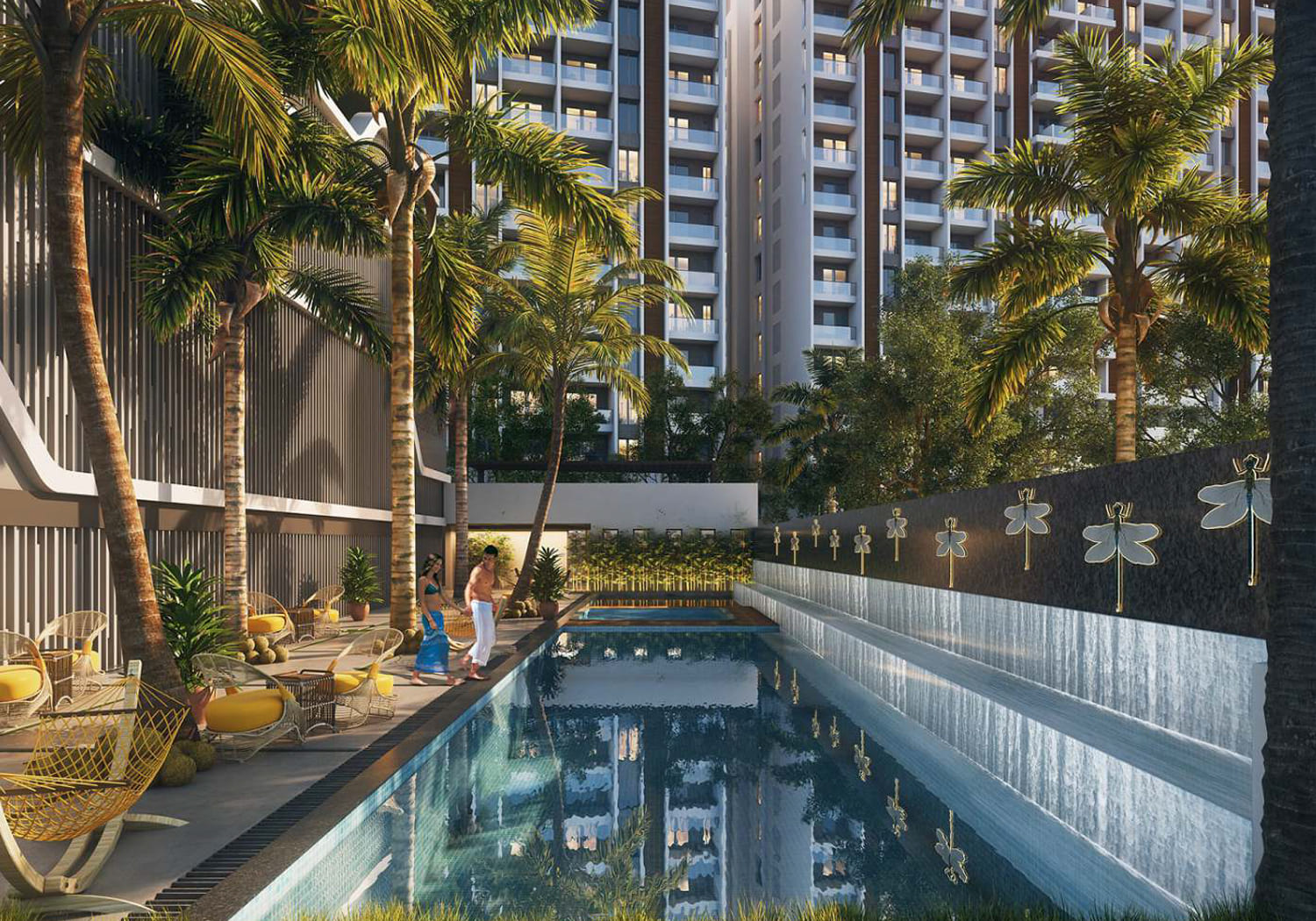Exterior view of Majestique Evolvus &mdash; photo gallery, images, brochure, amenities, cost sheet, price breakup, availability details, RERA number, RERA certificate, possession date, layout plan, logo, floor plan, master plan, and location map showcasing project highlights and features.
